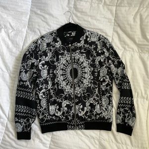 Zara Lightweight Bomber Jacket Dark Blue (Size Medium)